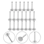 20 Pcs Stainless Steel Lip Nail Labret Parts Piercing Studs Bars