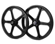 Skyway Tuff II BMX Mag Wheels 20" wheelset freewheel 3/8 inch axle BLACK