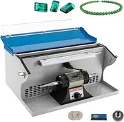 [Generic] 200W Jewelry Polishing Buffing Machine, Desktop Jewelry Buffing Machine with 4 inch Cloth Wheel and Fibre Wheel, 8000rpm Jewelry Rock Grinder, Jewelry Polishing Buffing Tool