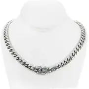 ANTI-TARNISH Cuban Miami Link 20" CHOKER Chain High Polish Stainless Steel 10mm