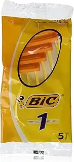 Bic Disposable Razor Shavers Normal Single Blade 5Count (Pack of 12)