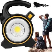 Solar Camping Lantern, Tent Light for Outdoor, USB Rechargeable Hiking Lamp, Handheld Electric Lantern for Outdoor Fishing