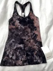 NWT Lululemon Graphite Gray Pink Diamond Dye Nulu CRB Cool Racerback Tank 4