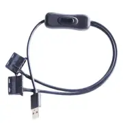 USB Male To 4PIN Fan Adapters Cable with Switches Y Splitters Power Wire