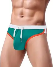 [ZUOLAIYIN] Swimming Trunks Men's Tight Short Swimming Shorts with Drawstring Swimming Trunks Swimming Briefs Men's Bikini Briefs