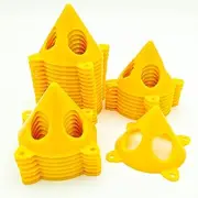 32pcs Painter's Painting Stands Mini Yellow Pyramid Paint Stands for Canvas and Cabinet Door Risers Clean Paint Support Easy Oil Painting Stand