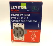 LEVITON R10-1450R-0B0 50A 125V/250V EV CHARGING SINGLE OUTLET HEAVY-DUTY