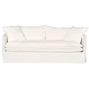Palm Beach 3 Seater Slip Cover Sofa - White Linen