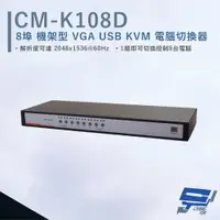 在飛比找PChome24h購物優惠-HANWELL CM-K108D 8埠 機架型 VGA US