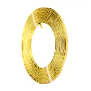 Flat Jewelry Craft Wire, 3mm 18 Gauge Aluminum Craft Wire Golden