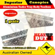 Aluminium Under Tray Body Toolbox 750 258 Underbody Pair Ute Undertray New 1pair