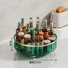 Green Luxury Rotating Storage Rack - Transparent Spice Organizer & Condiment