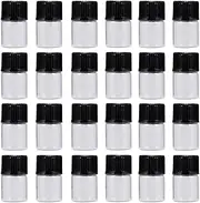 PENIKOKO 2ml Mini Dropper Bottles 50 Pack Glass Juice Bottles Screw Cap for Essential Oils Aromatherapy