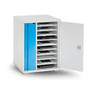 LapCabby Lyte 10 Single Door - 10-Device Static AC Charging Cabinet for Laptops, Tablets & Chromebooks up to 16" - Horizontal LYTE10SD