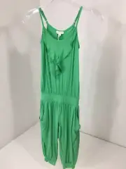 PUMPKIN PATCH GIRLS FRILL KNIT PLAYSUIT ISLAND GREEN SIZE 6 NWT $45