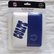 Indianapolis Colts Team Color BiFold Split Decision Style 2 Tone Logo Wallet New
