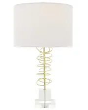 Peyton Lane Abstract Overlapping Ring Accent Lamp with Square Base