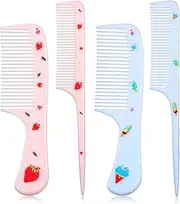Giantree 2Pcs Baby Hair Comb, Kids Hairs Brush Set for Girls Boys, Cute Hairs Comb Set Toddler Hairs Brush, Mini Comb Rat Tail Styling for Toddler Child's Hair(Style B)