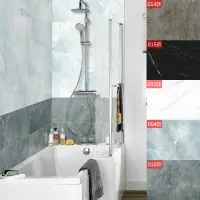 在飛比找樂天市場購物網優惠-佩格創意仿大理石紋地板貼翻新裝飾地貼客廳浴室防水PVC自粘墻