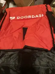 DoorDash Insulated Hot Pizza Bag Red With Handles 19” X 18.75” X 4.75” See Desc.
