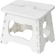 Portable White Folding Stool, Compact, Lightweight Foldable Stool, Durable Minimalist Design Chair, for Outdoor Picnics, Home, Office & Travel ﻿