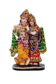 Radha Krishna Idol for Decoration and Pooja - Pack of 1