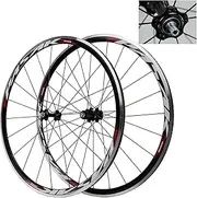 [ZECHAO] Road Bicycle Wheelset,700C Sealed Bearing Ultra Light Wheels Wheelset Rim 7-11 Speed Support Bike Wheelset Wheelset (Color : Red, Size : 700c)