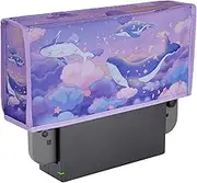 PlayVital Nylon Dust Cover, Soft Neat Lining Dust Guard, Anti Scratch Waterproof Cover Sleeve for Nintendo Switch & Switch OLED Charging Dock - Whale in Dream