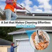 Gutter Cleaning Tools with Pole, Brush, Spoon Long Reach Home Duster Brush