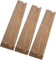 3Pcs Wooden Vinyl Record Display Stand Wall Mount Holder for Vinyl Records Magazines Books Sturdy Practical Design Space Saving Storage