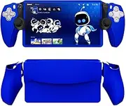 Buziba Controller Silicone Cover Controller Skin Split Protective Sleeve for PS5 PlayStation Portal Handheld Game Console Soft Rubber Case (Blue)