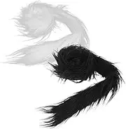 CORHAD Luxury Faux Fur Trim for Fox Mask 2pcs Plush Synthetic Fur Strips Comfortable Versatile Craft Accessory