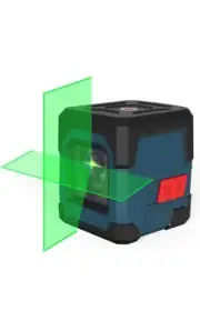 Self Levelling Green Cross Beam Laser Level - 360° Rotatable IP54