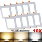 10 Pack 15W 7-Inch Square Natural White LED Recessed Ceiling Light Pot Downlight