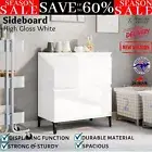 Classic Buffet Sideboard Cabinet Kitchen Hallway Cupboard High Gloss White NEW