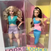 Barbie Looks Blonde Curvy #16 15 Petite Highlights Articulated Posable, Set of 2