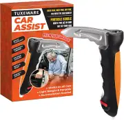 5-in-1 Car Assist Handle,Support with Window Breaker,Seatbelt Cutter & LED Light