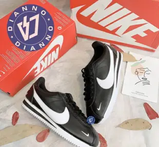 帝安諾-4折-實體店面 Nike Classic Cortez 阿甘 雙勾 白黑 黑白 皮革 黑魂 807480004【APP下單享4%點數】