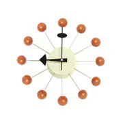 13 Inch Simple Candy Wall Clock Solid Color Colored Wall Silent Clock Suitable for Living Room Dining Room-Orange