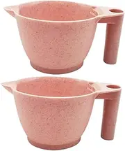 Vaguelly Salon Hair Bowl 2pcs Tint Bowl Set Hair Dye Mixing Bowls Pp for Salon Use