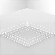 Acrylic Props Shooting Tray, Acrylic Floating Photo Shooting Tray Transparent Shallow Water Tank Storage Box Multi-Sizes 5cm Height(60x60x5cm/23.6x23.6x1.9'')