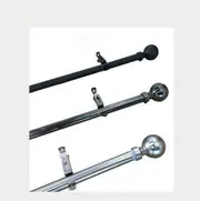 Metal Curtain Pole /Rod Finials Ends Metal Heads Ball Ends 2pcs fit for 22~25mm