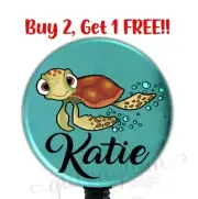 Sea Turtle Retractable Badge Holder Reel, Personalized Name Badge Reel GG4144