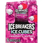40 Count Ice Breakers Ice Cubes Raspberry Sorbet Sugar Free Gum 6 Pack