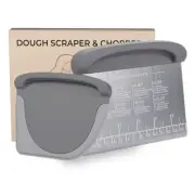 2 IN 1 Upgrade Bench Scraper, Dough Scraper for Pastry Bread Cake Pizza, Stai...