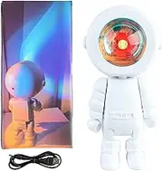 Astronaut Robot Lamp, Creative Room Decor with 360 Degree Rotation, Multifunctional Portable Astronaut LED Light Projector for Kids Adults, Ideal Gift (7 Color Changing)
