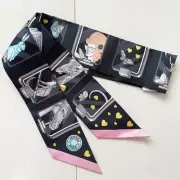 Unused HERMES Twilly Scarf Fall Winter Hermes Story New Silk Animal Pink Bl
