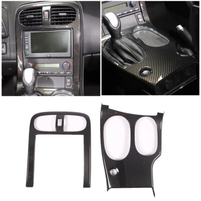 Carbon Fiber Interior Gear Shift Cup Holder Cover Trim For Corvette C6 2005-13