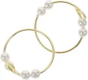 [Operitacx] Sets Rings Fidget Anxiety Relief Ring Pearls Fashionable for Women Pcs