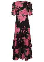 Rixo Evelyn Floral-print Chiffon Maxi Dress - Pink - 10 (UK 10 / S) 10 (UK 10 / S)